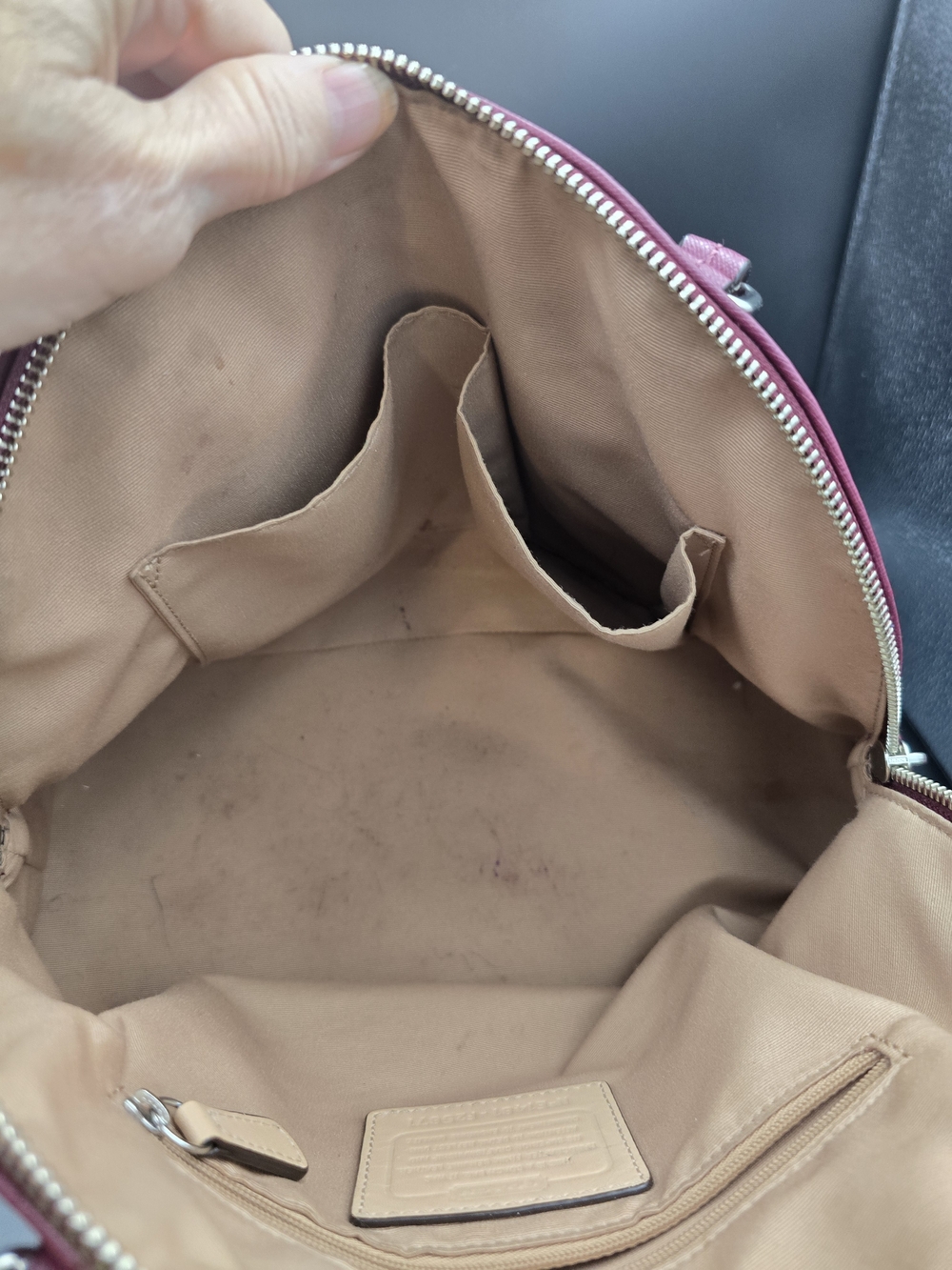 Coach Pink Leather Satchel Bag - Picture 13 of 16